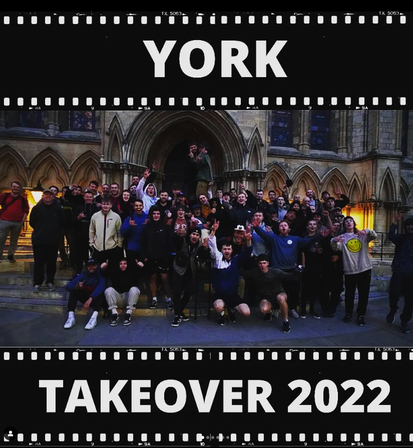 Parkour UK, group of parkour practitioners, York Takeover 2022, Parkour UK